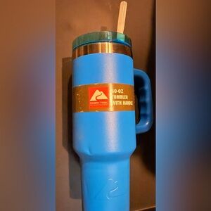 Ozark Trail Bright Blue Insulated Travel Tumbler with Handle